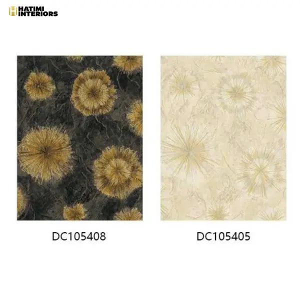 GOLDEN STARBURST FLORAL - TOBBLER WALLPAPER ROLLS