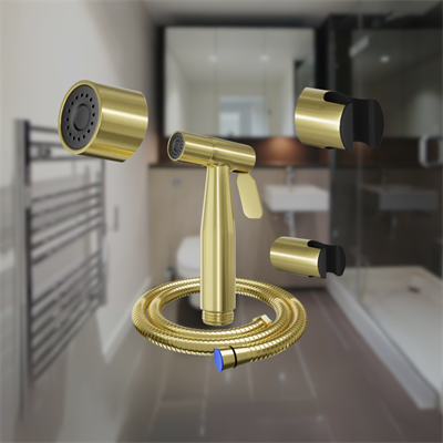 GOLDEN STAINLESS STEEL MUSLIM SHOWER SET