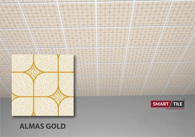 ALMAS GOLD - FALSE CEILING GYPSUM TILES WITH FITTING ACCESSORIES - PER SQ FT