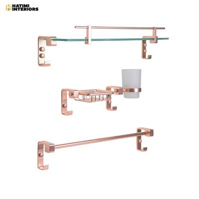 ROSE GOLD STYLISH BATHROOM ACCESSORIES SET
