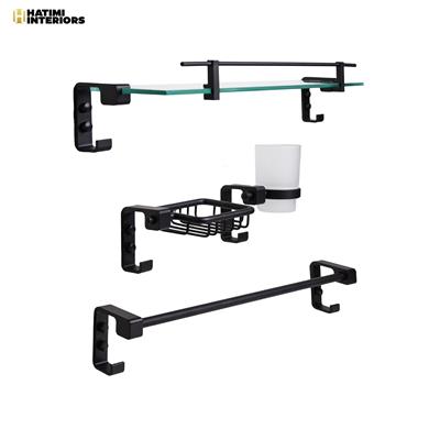 PHANTOM BLACK STYLISH BATHROOM ACCESSORIES SET