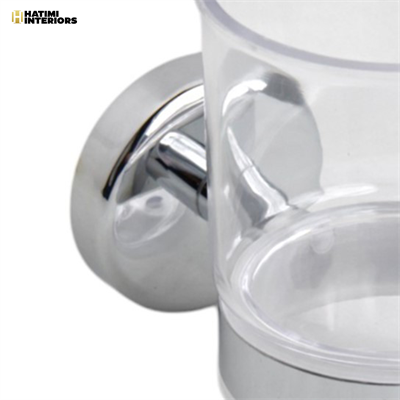 PREMIUM CHROME SILVER BRUSH HOLDER