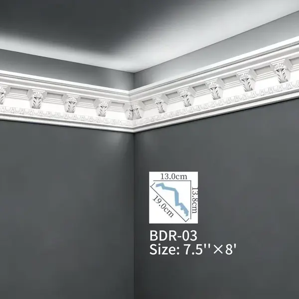 BDR-03 FRENCH MOULDING WALL DESIGN BORDER – 7.5' X 8' | HATIMI INTERIORS