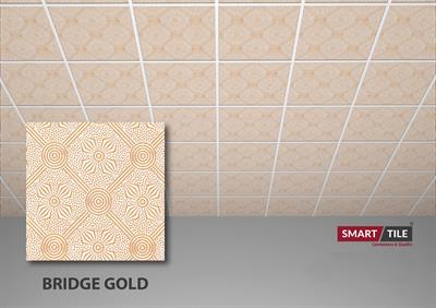 BRIDGE GOLD - FALSE CEILING GYPSUM TILES WITH FITTING ACCESSORIES - PER SQ FT