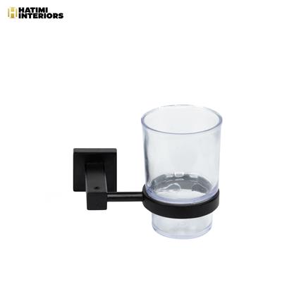 BLACK SQUARE BRACKET BRUSH HOLDER