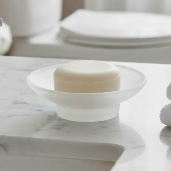 KATORI GLASS SOAP DISH CRICLE