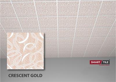CRESCENT GOLD - FALSE CEILING GYPSUM TILES WITH FITTING ACCESSORIES - PER SQ FT