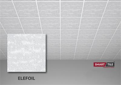 ELEFOIL - FALSE CEILING GYPSUM TILES WITH FITTING ACCESSORIES - PER SQ FT