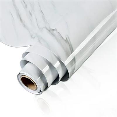 WHITE GREY MARBLE ADHESIVE PAPER