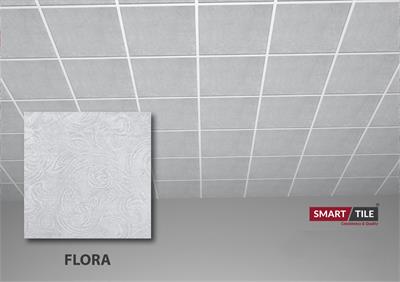 FLORA - FALSE CEILING GYPSUM TILES WITH FITTING ACCESSORIES - PER SQ FT