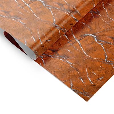 ORANGE MARBLE ADHESIVE PAPER