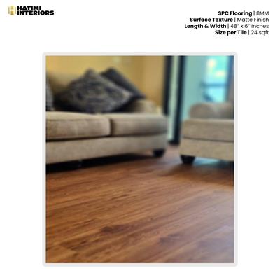 TEAK WOOD SPC FLOORING - PER SQ FEET