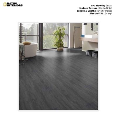 SMOKY PINE WOOD SPC FLOORING - PER SQ FEET