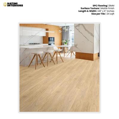 MAPLE WOOD SPC FLOORING - PER SQ FEET