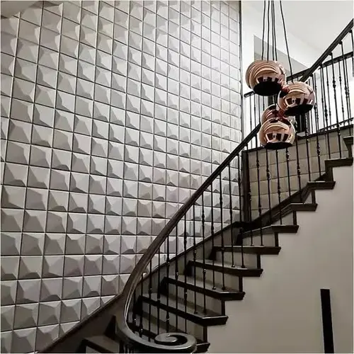 SILVER CUBE PU WALL STONE PANELS