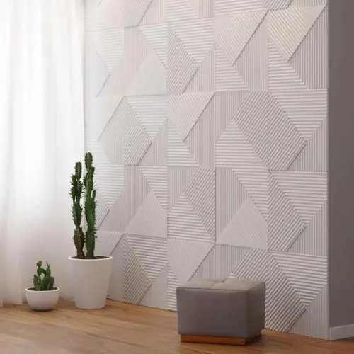 WHITE DAIMOND PATTERN PU WALL STONE PANELS