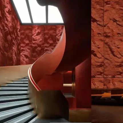 RED STONE TEXTURE PU WALL STONE PANELS