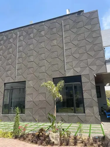 GREY DAIMOND PATTERN PU WALL PANEL