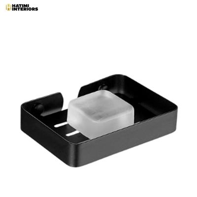BLACK STAINLESS STEEL SOAP DISH
