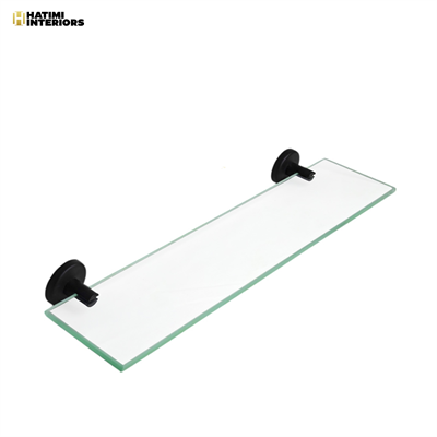 PREMIUM MATTE BLACK GLASS SHELF
