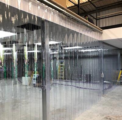 1MM TRANSPARENT AC CONTROL CURTAINS - PER SQ FEET