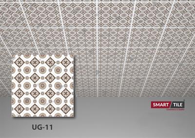 UG 11 - FALSE CEILING GYPSUM TILES WITH FITTING ACCESSORIES - PER SQ FT