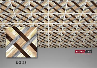 UG 23 - FALSE CEILING GYPSUM TILES WITH FITTING ACCESSORIES - PER SQ FT