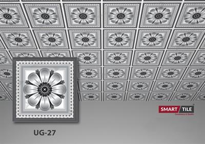 UG 27 - FALSE CEILING GYPSUM TILES WITH FITTING ACCESSORIES - PER SQ FT