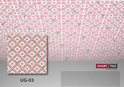 UG 03 - FALSE CEILING GYPSUM TILES WITH FITTING ACCESSORIES - PER SQ FT
