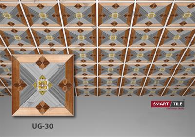 UG 30 - FALSE CEILING GYPSUM TILES WITH FITTING ACCESSORIES - PER SQ FT