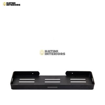 BLACK ALUMINUM BATHROOM SELF