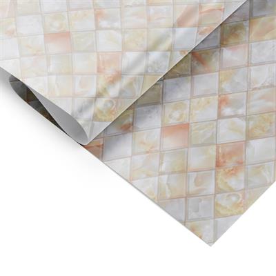 IVORY CHECKS MARBLE ADHESIVE PAPER