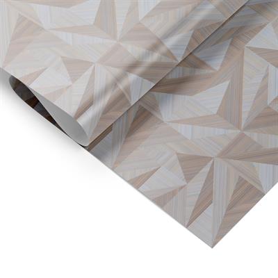 BROWN WOODEN MOSAIC ADHESIVE PAPER