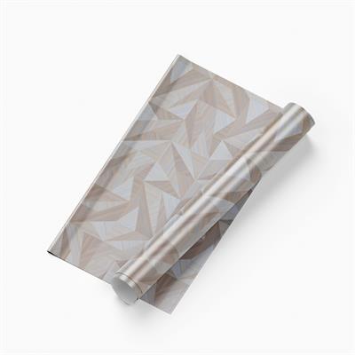 BROWN WOODEN MOSAIC ADHESIVE PAPER
