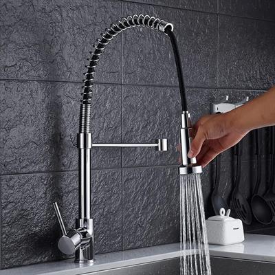STAINLESS STEEL SPRING  KITCHEN PULL OUT FAUCET MIXER