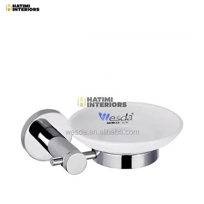 WESDA STAINLESS STEEL 304 SOAP DISH CERAMIC DISH
