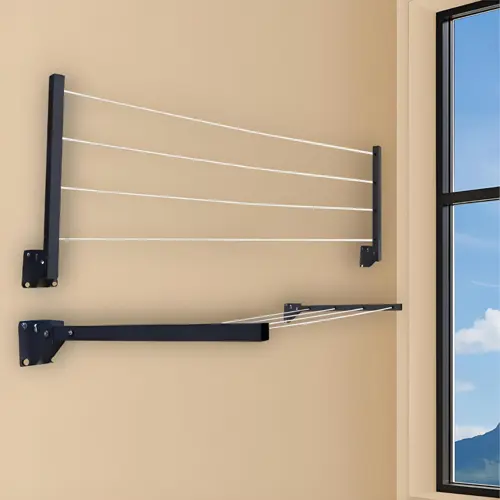 FOLDABLE WALL MOUNT CLOTH DRYING STAND