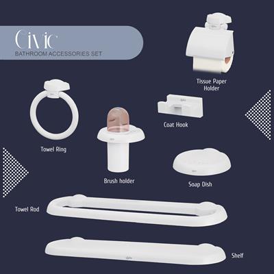 CIVIC BATHROOM ACCESSORIES SET