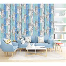 ELEGANT BLUE GREY WOOD ADHESIVE PAPER