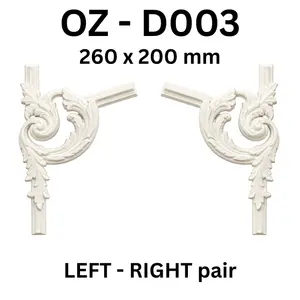 OZ-D003 LEFT-RIGHT PAIR DECORATIVE CORNER ORNAMENTS