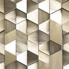 METALLIC SHAPES - PREMIUM WALLPAPER ROLLS