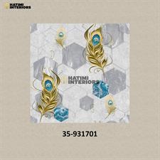PEACOCK PATTERN - GOLDEN TIMES WALLPAPER ROLLS