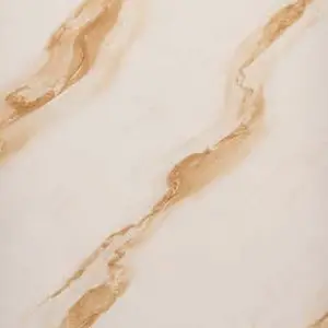 CREAM BROWN DIAGONAL VEINS MARBLE UV FOMIC STICKER ROLLS - WB-2006