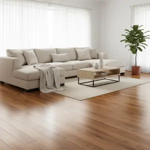 TEAK BROWN VINYL FLOORING PLANKS | 1037