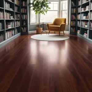 DEEP REDDISH BROWN VINYL FLOORING PLANKS | 1043