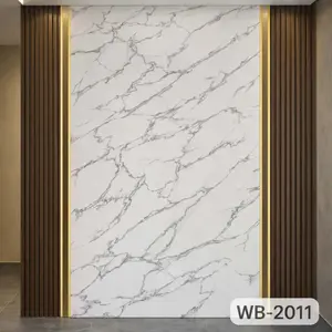 WHITE GREY THIN VEINS MARBLE UV FOMIC STICKER ROLLS - WB-2011