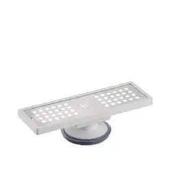CHROME STAINLESS STEEL FLOOR DRAIN | FLAT RECTANGULAR SHAPE