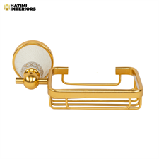 VERSACE MARBLE GOLDEN ALUMINUM BATHROOM ACCESSORIES SET