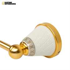 VERSACE MARBLE GOLDEN ALUMINUM BATHROOM ACCESSORIES SET