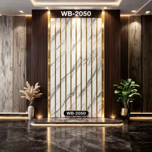 WHITE MARBLE STRIPES UV FOMIC STICKER ROLLS - WB-2050